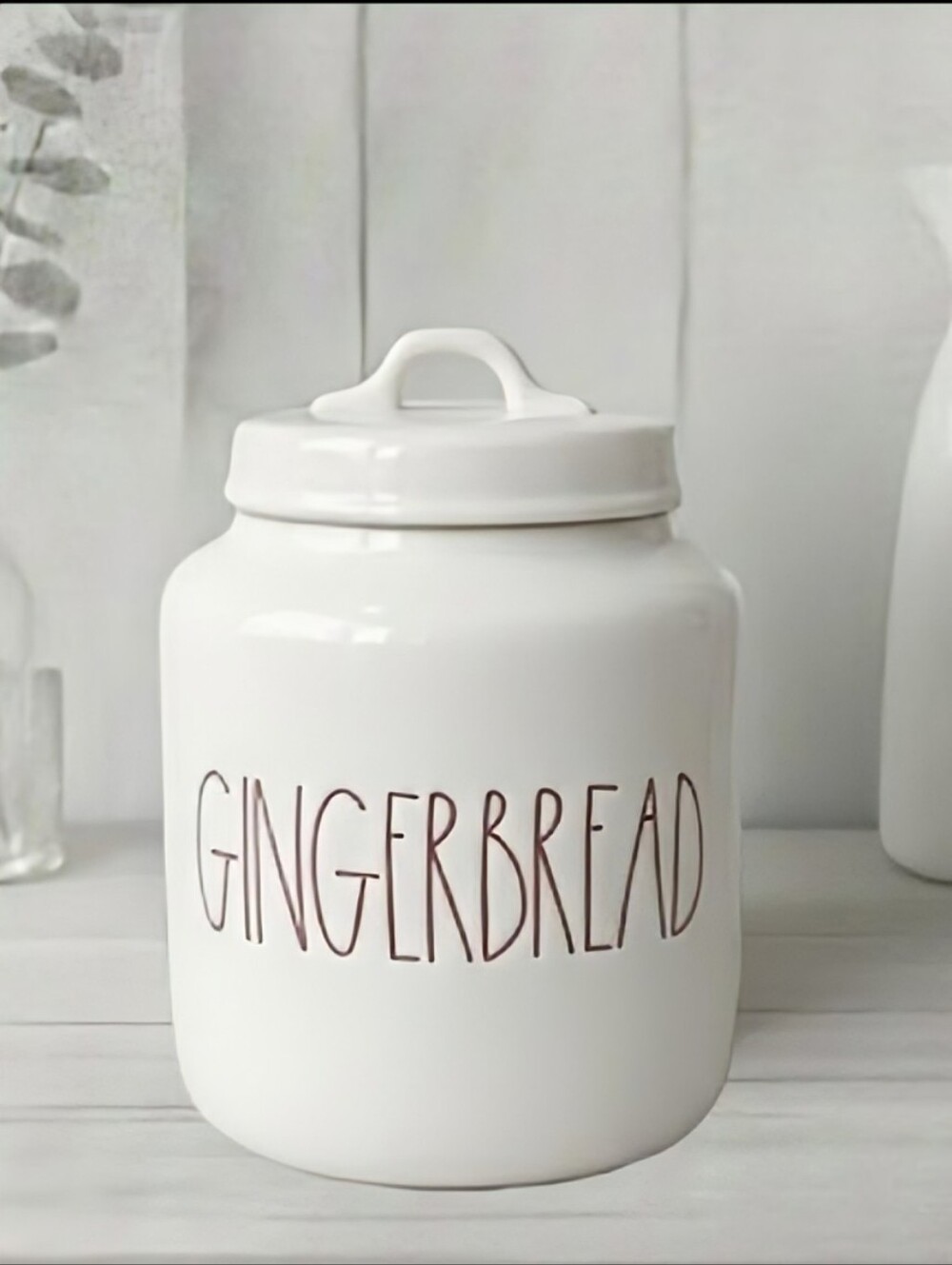 NEW Rae Dunn GINGERBREAD Ceramic Canister